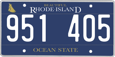 RI license plate 951405