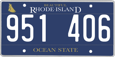 RI license plate 951406