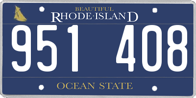 RI license plate 951408