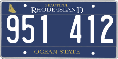 RI license plate 951412