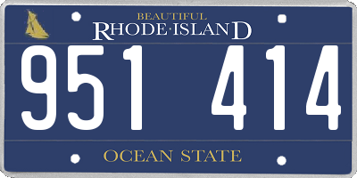 RI license plate 951414