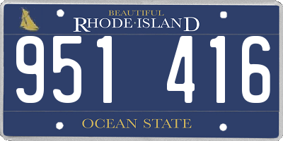 RI license plate 951416