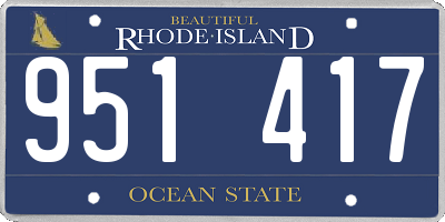 RI license plate 951417