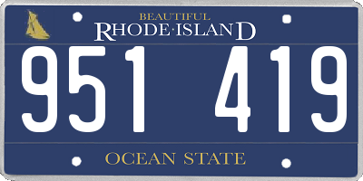 RI license plate 951419