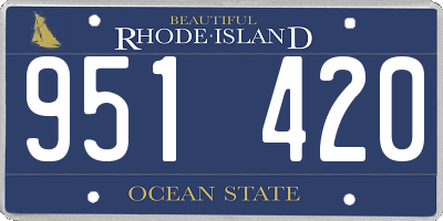 RI license plate 951420