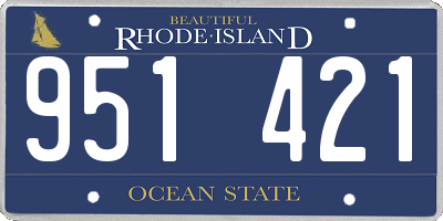 RI license plate 951421