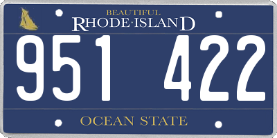 RI license plate 951422