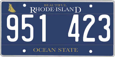 RI license plate 951423