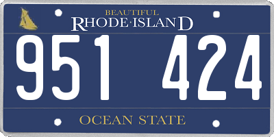 RI license plate 951424