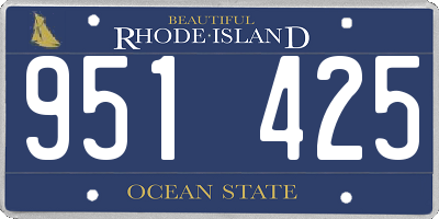 RI license plate 951425