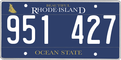 RI license plate 951427