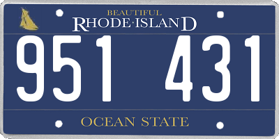 RI license plate 951431
