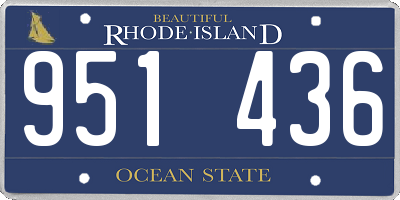 RI license plate 951436