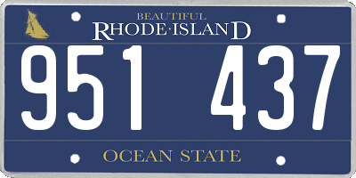 RI license plate 951437