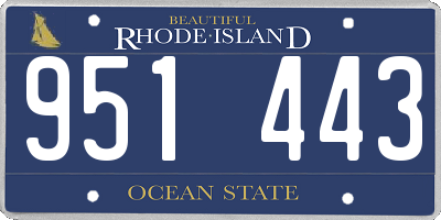RI license plate 951443