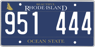 RI license plate 951444