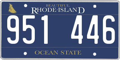 RI license plate 951446