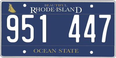 RI license plate 951447