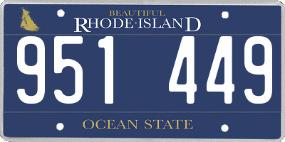 RI license plate 951449
