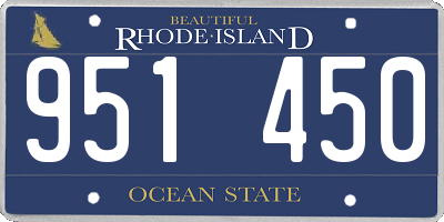 RI license plate 951450