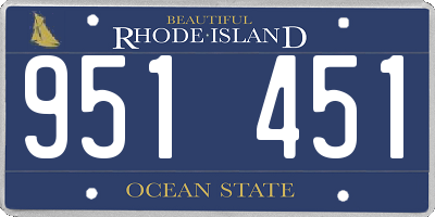 RI license plate 951451