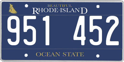 RI license plate 951452