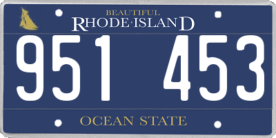 RI license plate 951453