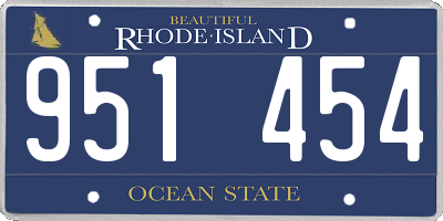 RI license plate 951454