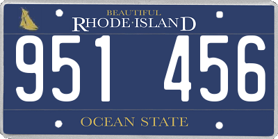 RI license plate 951456