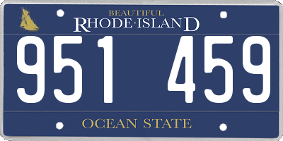 RI license plate 951459