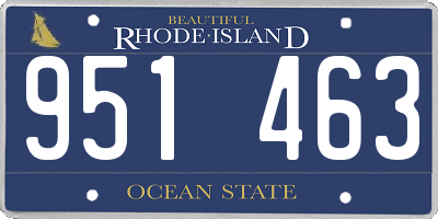 RI license plate 951463