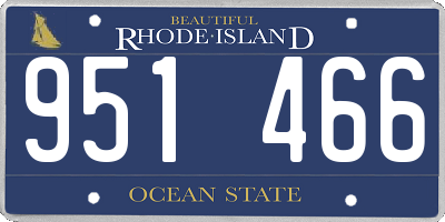 RI license plate 951466