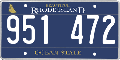 RI license plate 951472