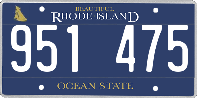 RI license plate 951475