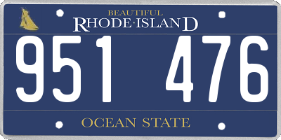 RI license plate 951476