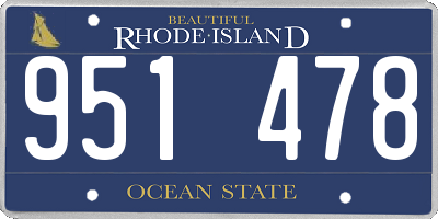 RI license plate 951478