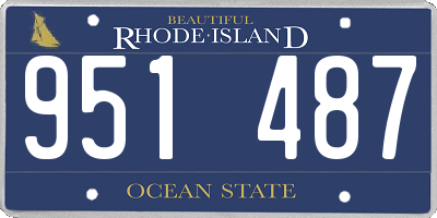 RI license plate 951487