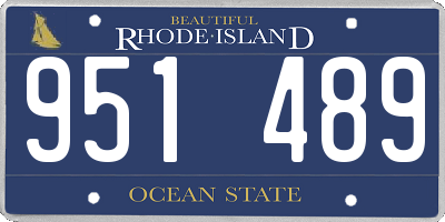 RI license plate 951489