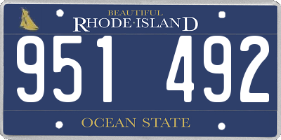 RI license plate 951492