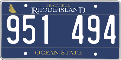 RI license plate 951494