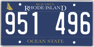 RI license plate 951496