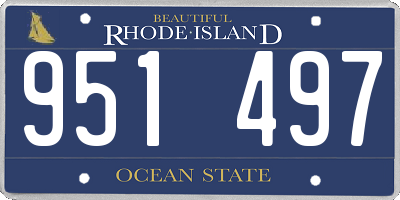 RI license plate 951497