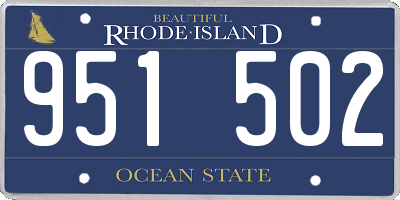 RI license plate 951502