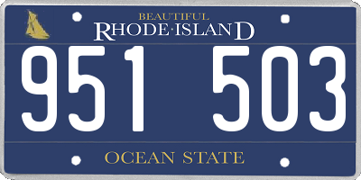 RI license plate 951503