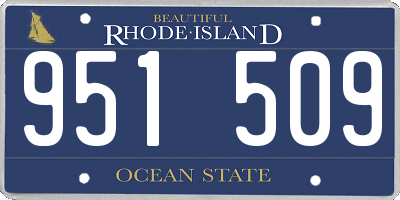 RI license plate 951509
