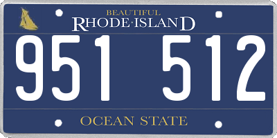 RI license plate 951512