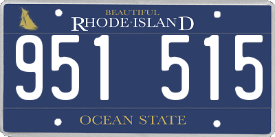 RI license plate 951515