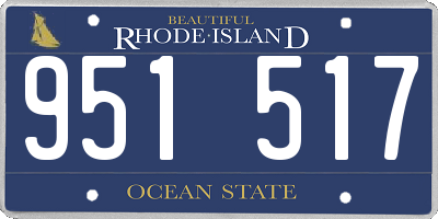 RI license plate 951517