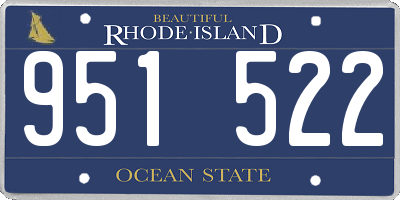 RI license plate 951522