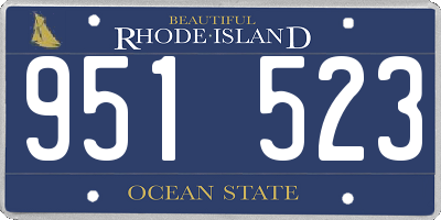 RI license plate 951523